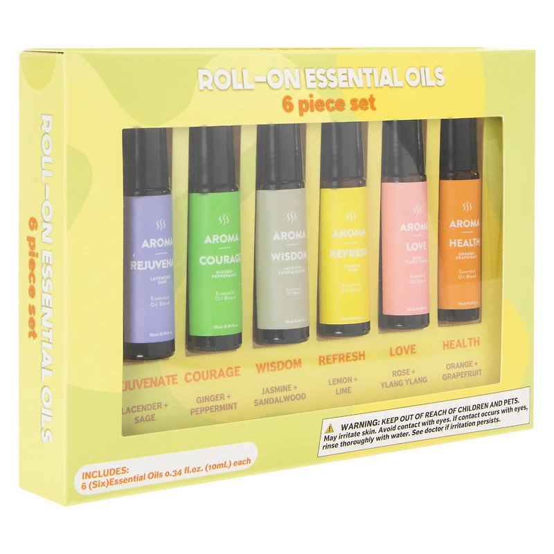 Roll-On Essential Oils 6-Piece