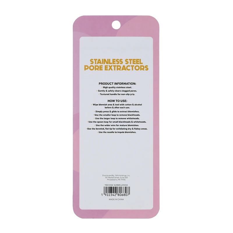 Stainless Steel Pore Extractors 5-Piece