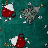 holiday print plush blanket