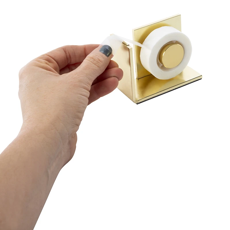 Gold Tape Dispenser & Tape Roll