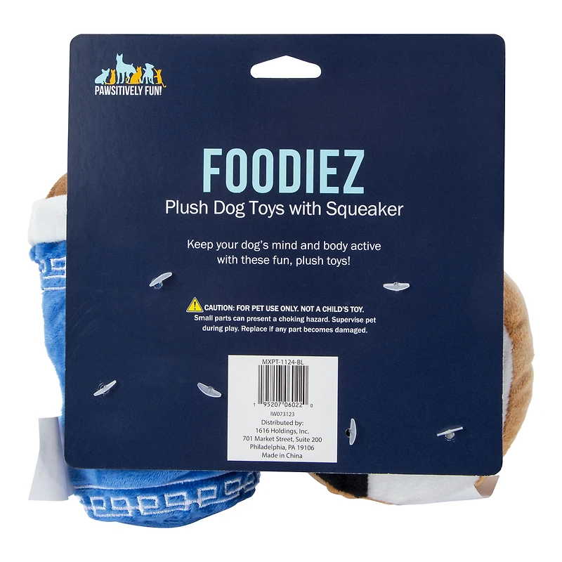 Foodie Plush Dog Toys 2-Count