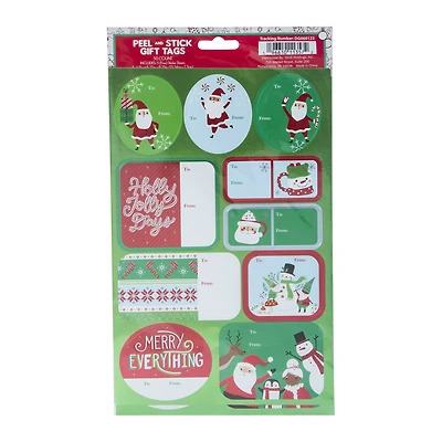 holiday peel & stick gift tags 50-count