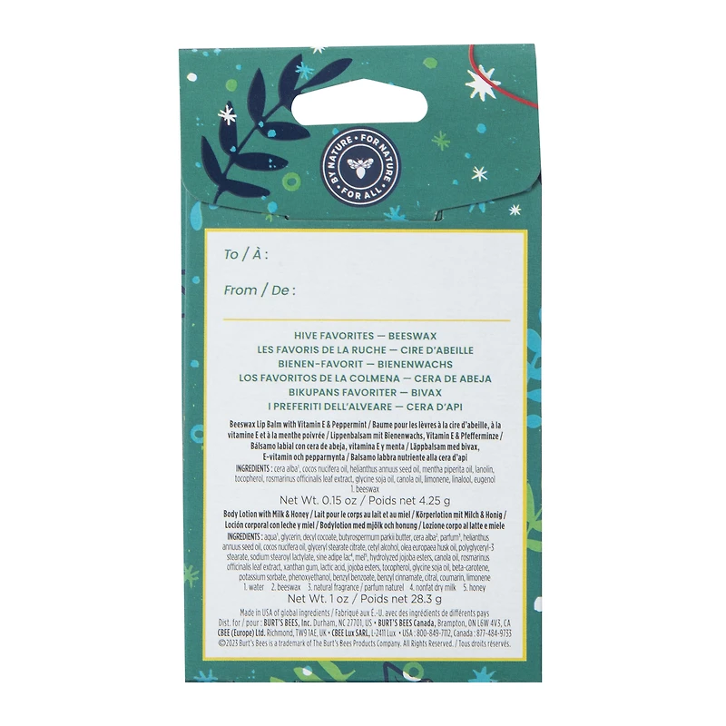 Burt's Bees® Hive Favorites Body Lotion & Lip Balm Set
