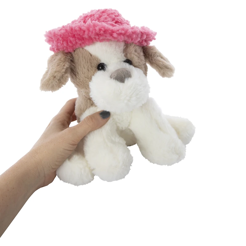 Dog With Bucket Hat Plush 8.5in