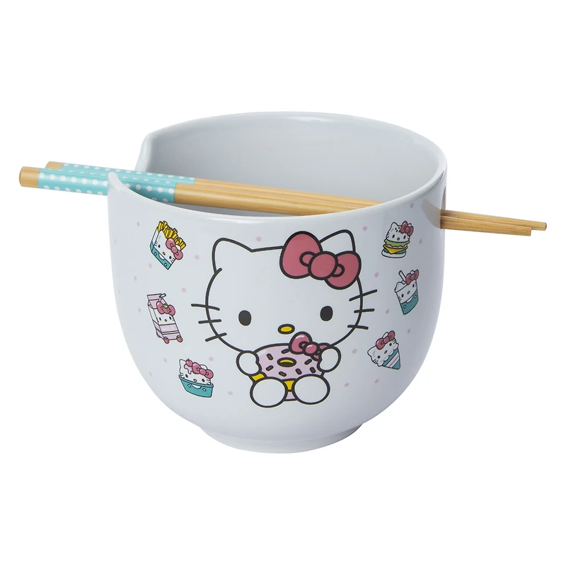 Hello Kitty® Ceramic Bowl With Chopsticks