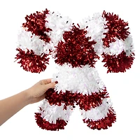 Tinsel Candy Cane Wreath 18in