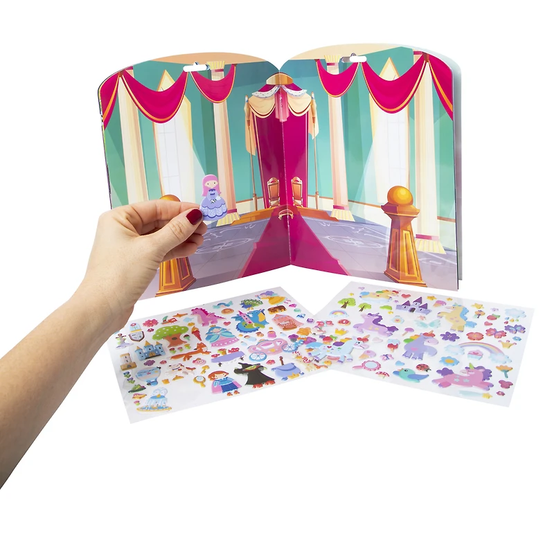 Unicorn Puffy Sticker Play Scene Book With Over 100 Stickers