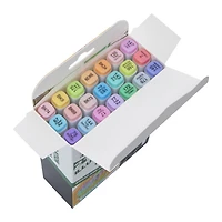dual-tip illustration pastel markers 21-count