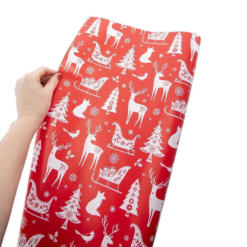 Traditional Christmas Wrapping Paper 50 Sq.ft