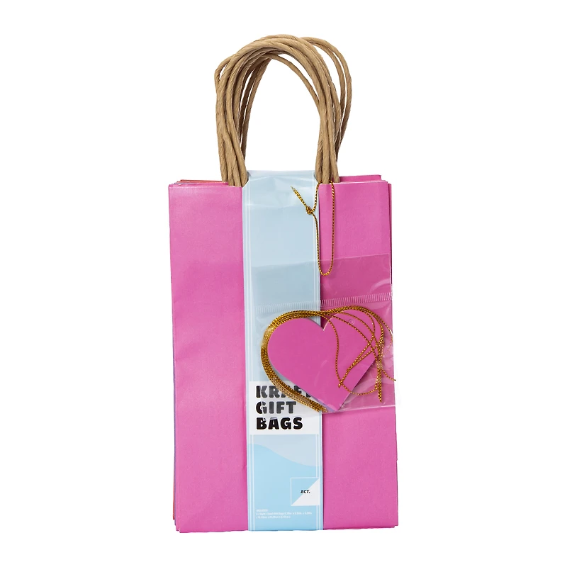 Small Kraft Gift Bags 8-Pack