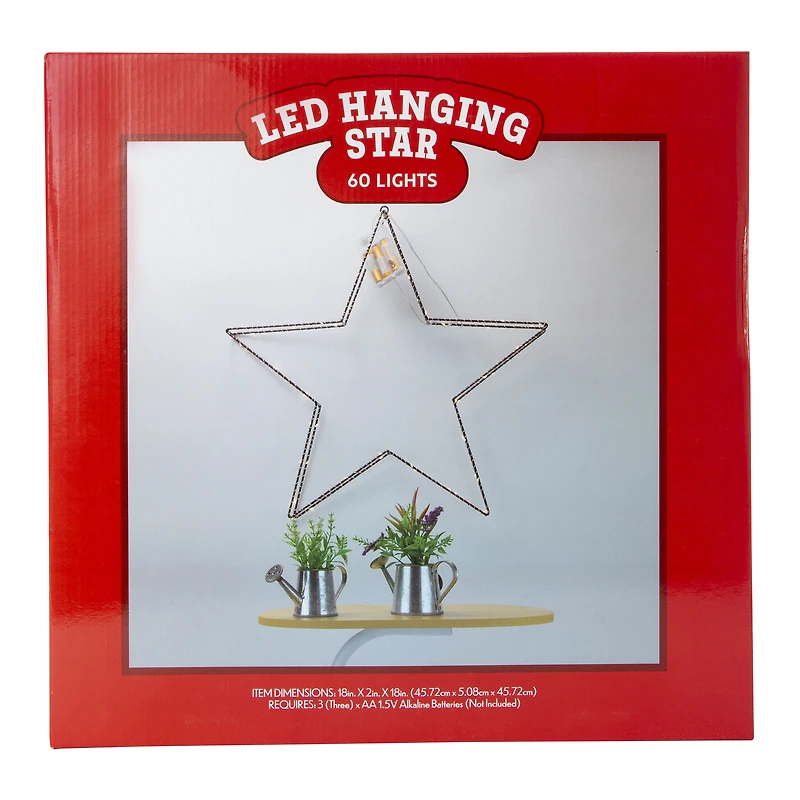 LED hanging star 18in