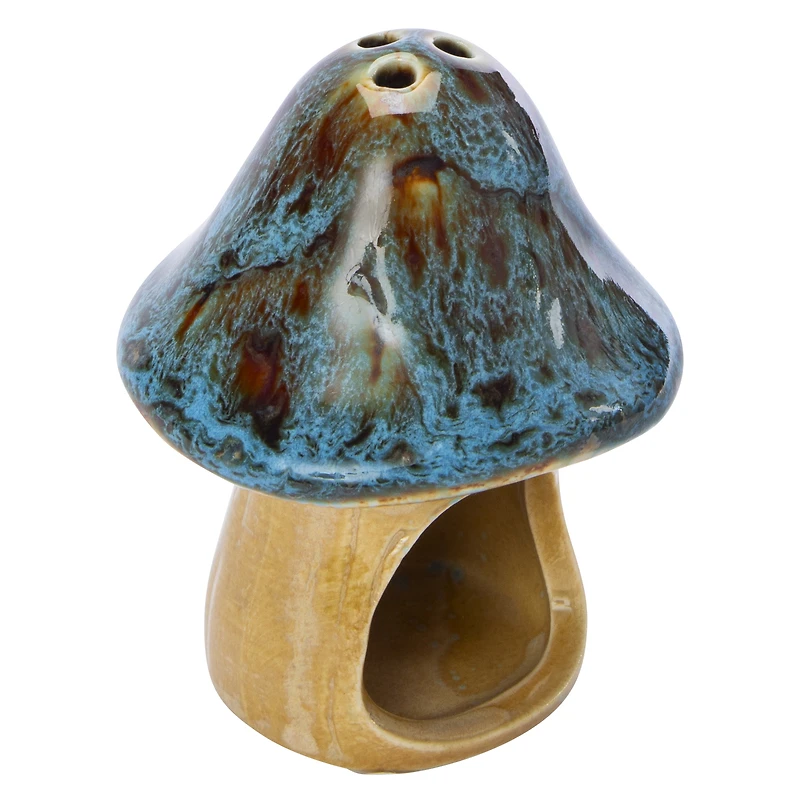 glazed mushroom incense burner