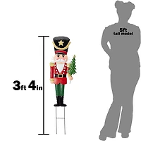 Holiday Nutcracker LED Stake 40in