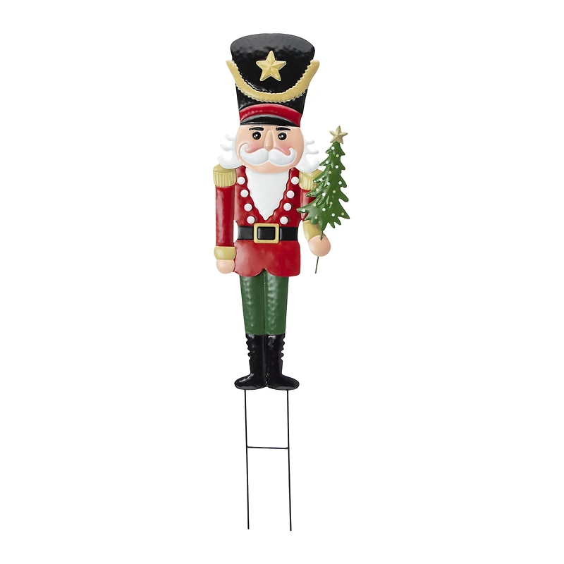 Holiday Nutcracker LED Stake 40in