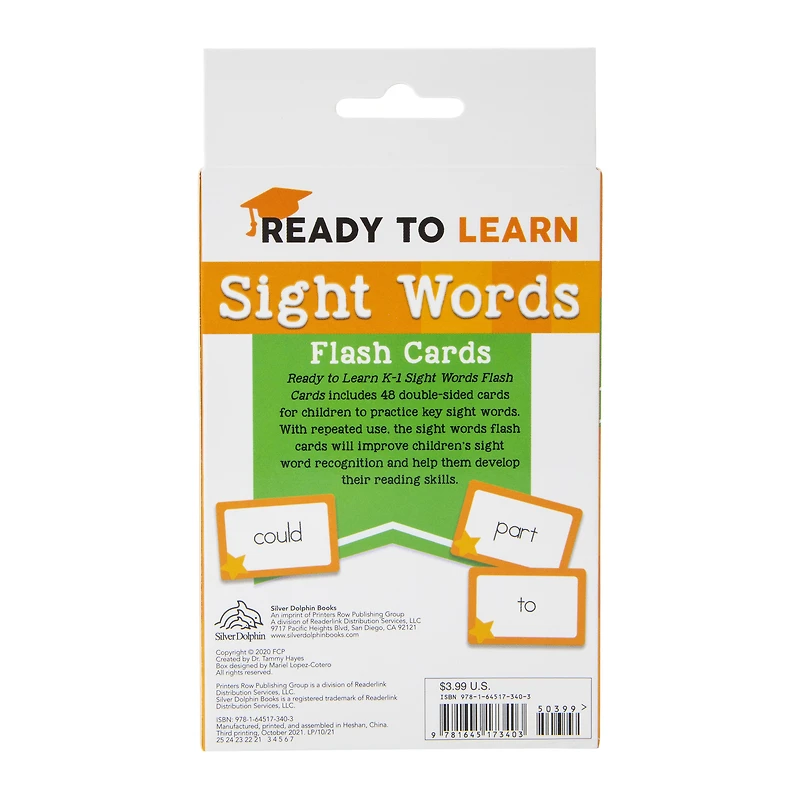 Ready To Learn K-1 Flash Cards Set - Sight Words