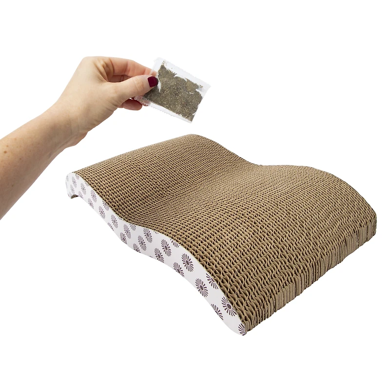 Wavy Cardboard Cat Scratcher 17.75in X 9.5in
