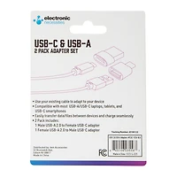 USB-C & USB-A Adapter Set 2-Pack