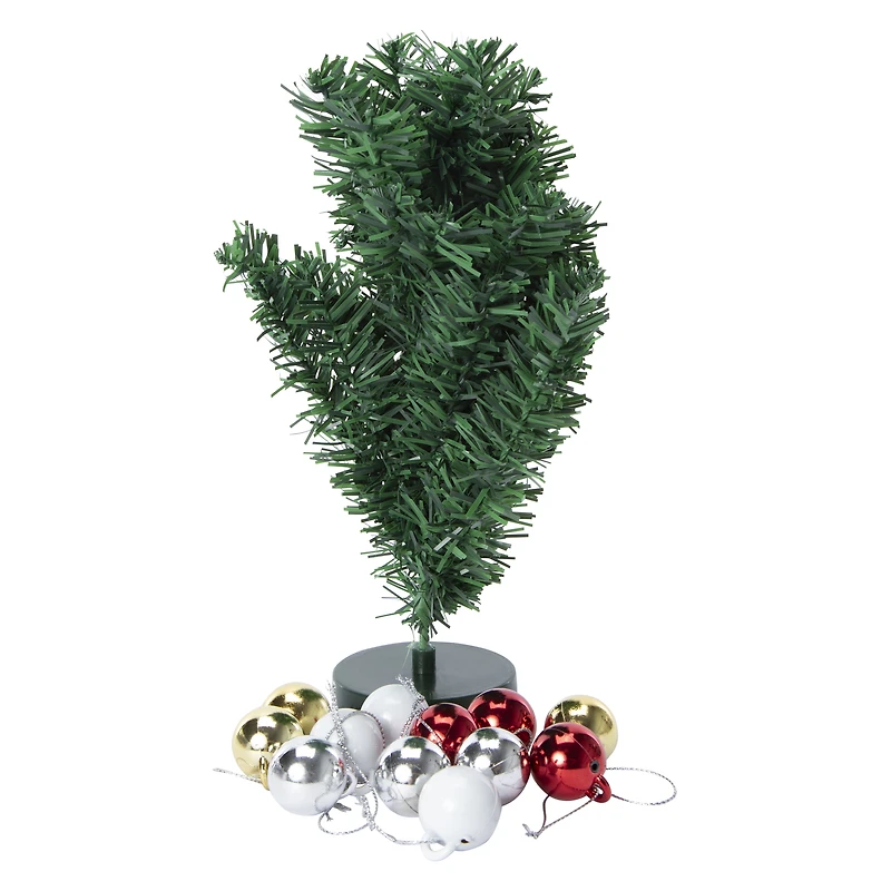 Mini Christmas Tree With Ornaments 10in