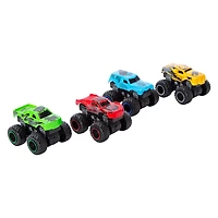 Monster Throttle Diecast Monster Truck Toy Set 4-Count