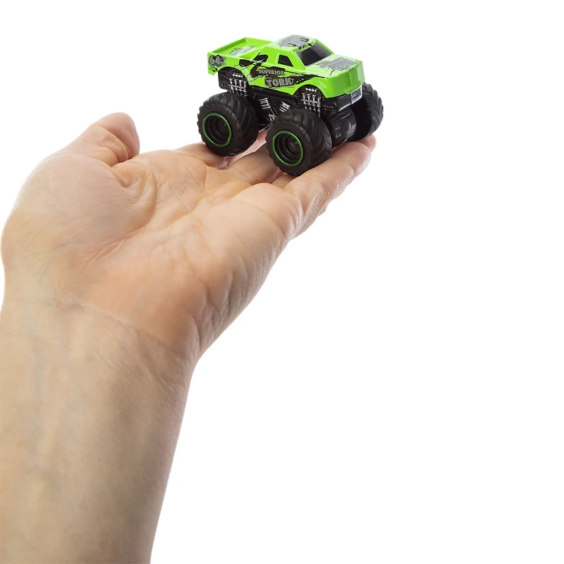Monster Throttle Diecast Monster Truck Toy Set 4-Count