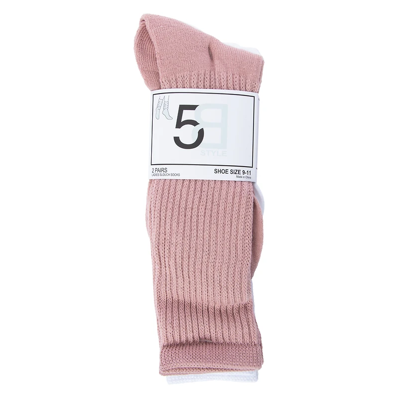 Ladies Slouch Socks 2-Pack