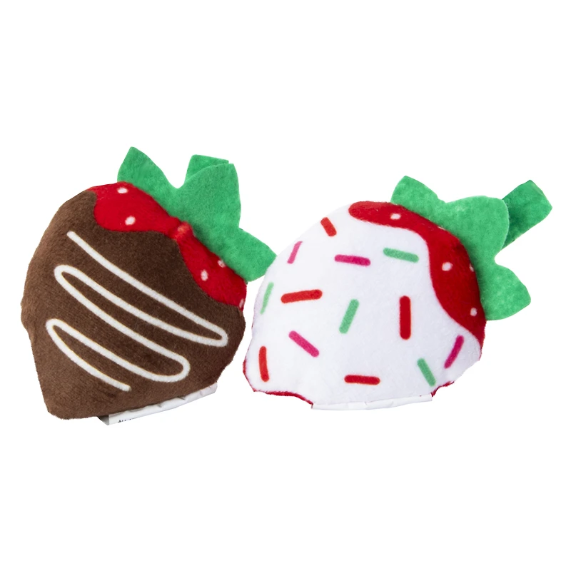Valentine's Day Strawberry Catnip Cat Toy 2-Pack