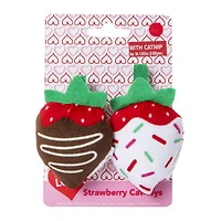 Valentine's Day Strawberry Catnip Cat Toy 2-Pack
