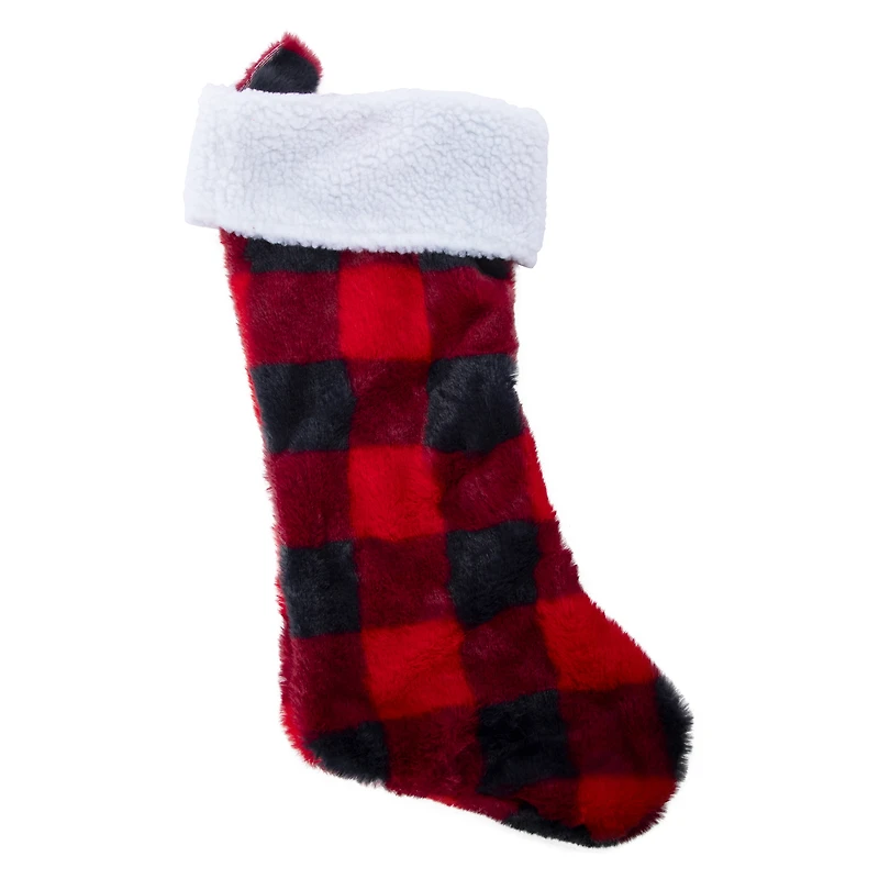 plaid christmas stocking