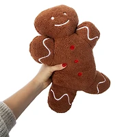 cozy sherpa holiday shaped throw pillow