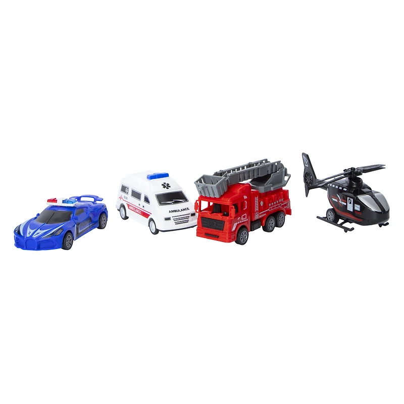 My City Streets Emergency Friction Vehicles 4-Count