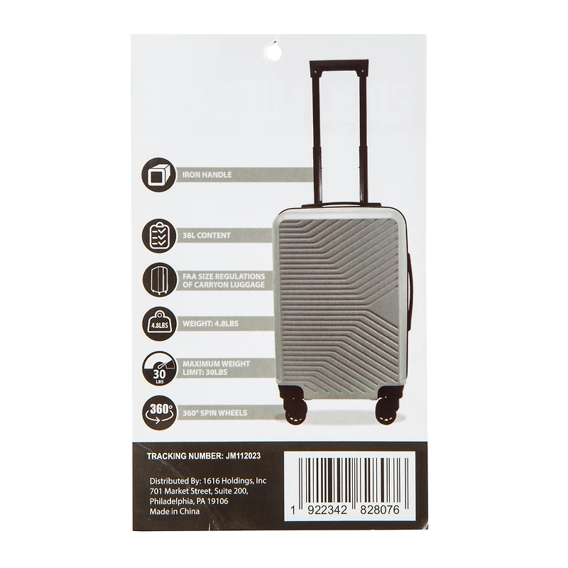 Hardside Spinner Carry On Suitcase 38L