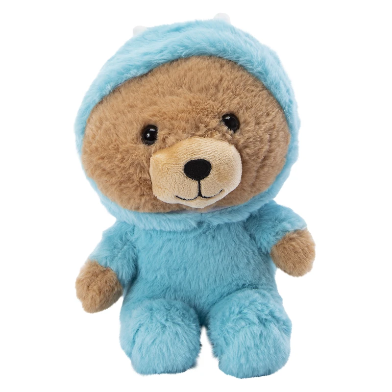 Hooded Stuffed Bear Plush 9in