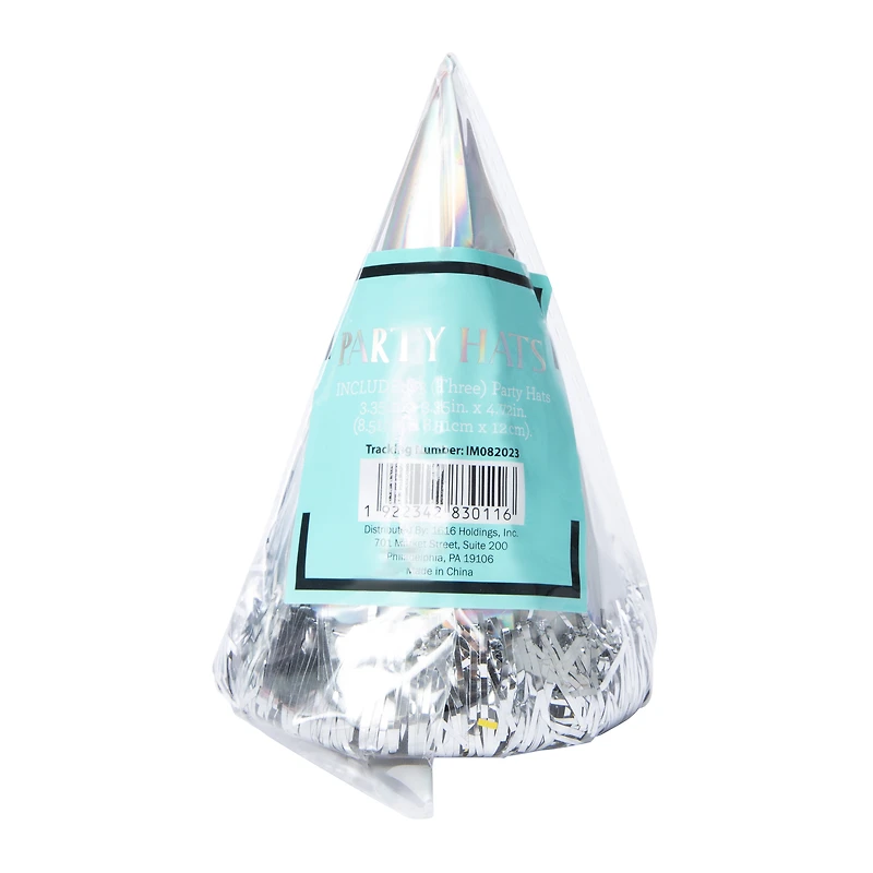 'Happy New Year' Party Hats 3-Count