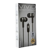 Noise-Isolating Vivid Wired Earbuds With Mic