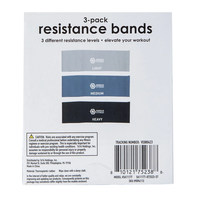 Series-8 Fitness™ Resistance Bands 3-Count