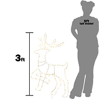 LED christmas yard stake decoration 36in