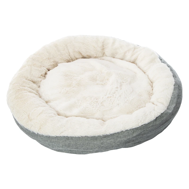 Faux Fur Round Pet Bed 22in