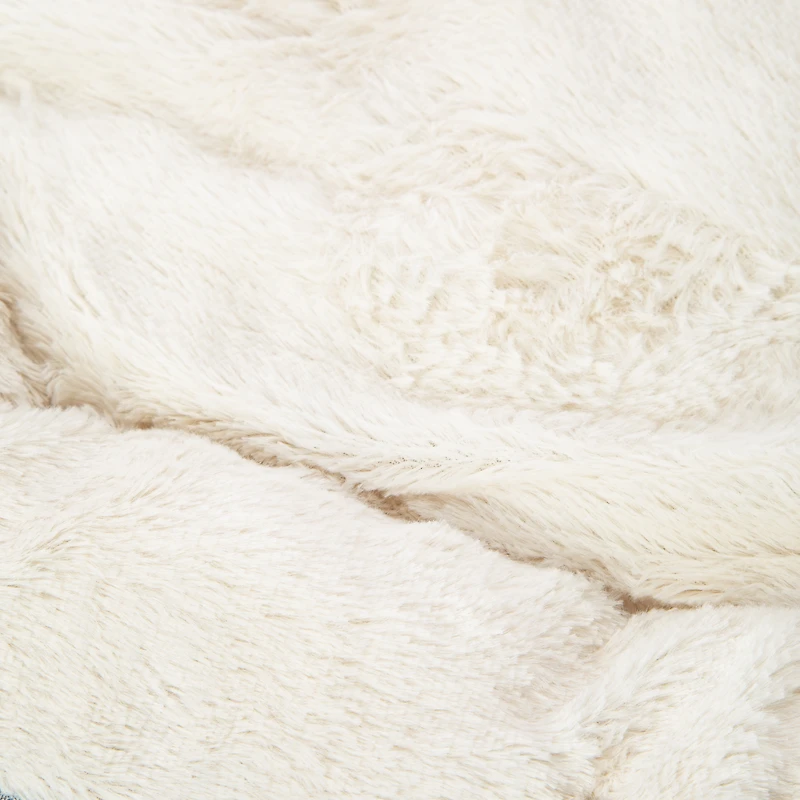 Faux Fur Round Pet Bed 22in