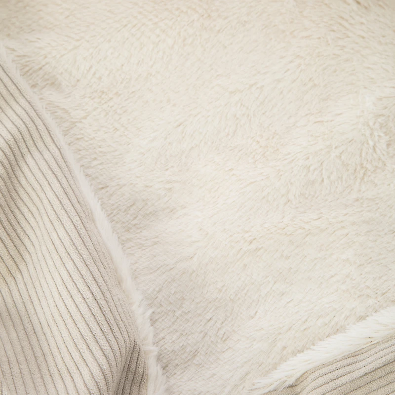 Corduroy Canopy Round Pet Bed 30in