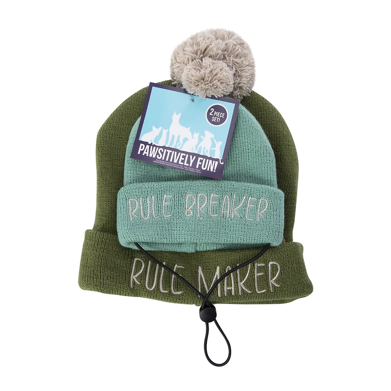 Matching Pet & Owner Fall Beanie Hats Set