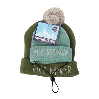 Matching Pet & Owner Fall Beanie Hats Set