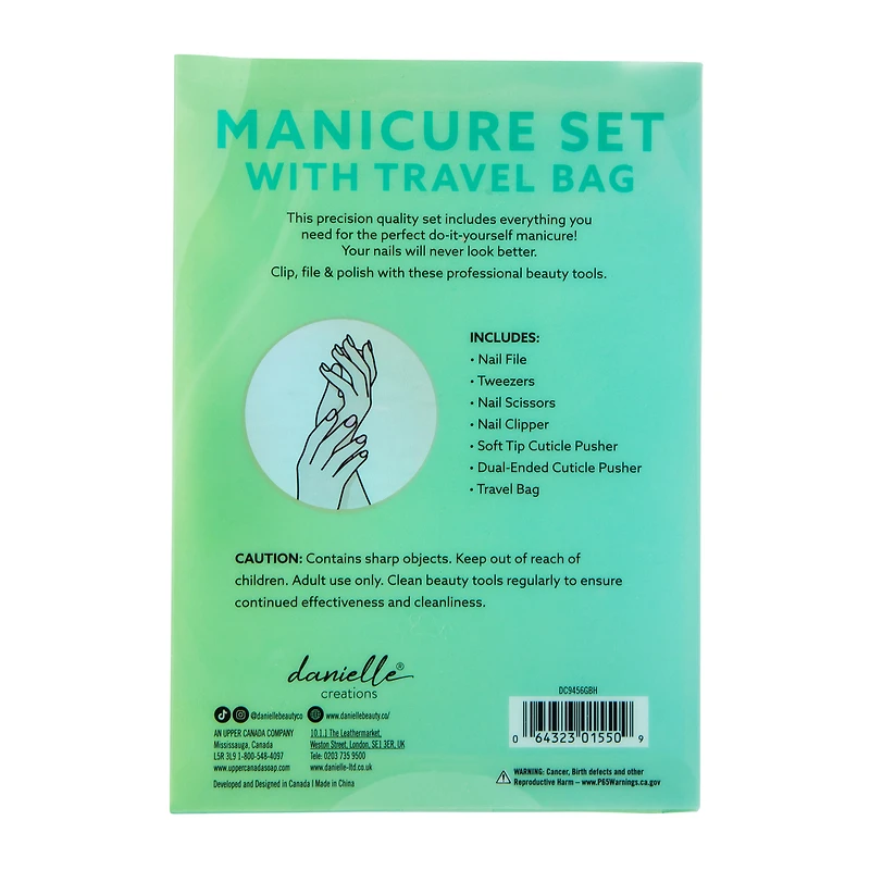 Danielle Creations® Manicure Set With Travel Bag 7-Piece