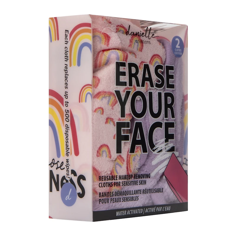 Erase Your Face Reusable Makeup Removing Cloths 2-Count