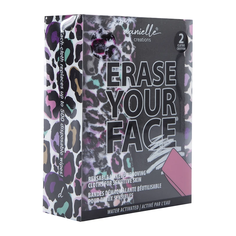 Erase Your Face Reusable Makeup Removing Cloths 2-Count