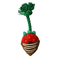 Chocolate Dipped Strawberry Pet Rope Toy