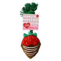 Chocolate Dipped Strawberry Pet Rope Toy