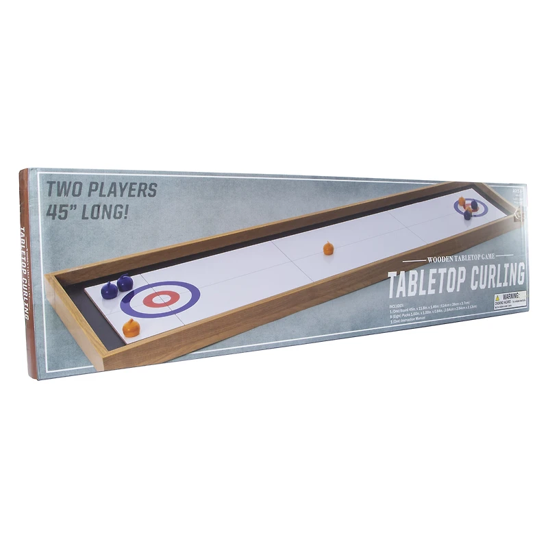Wooden Tabletop Curling Game 45in x 11.8in