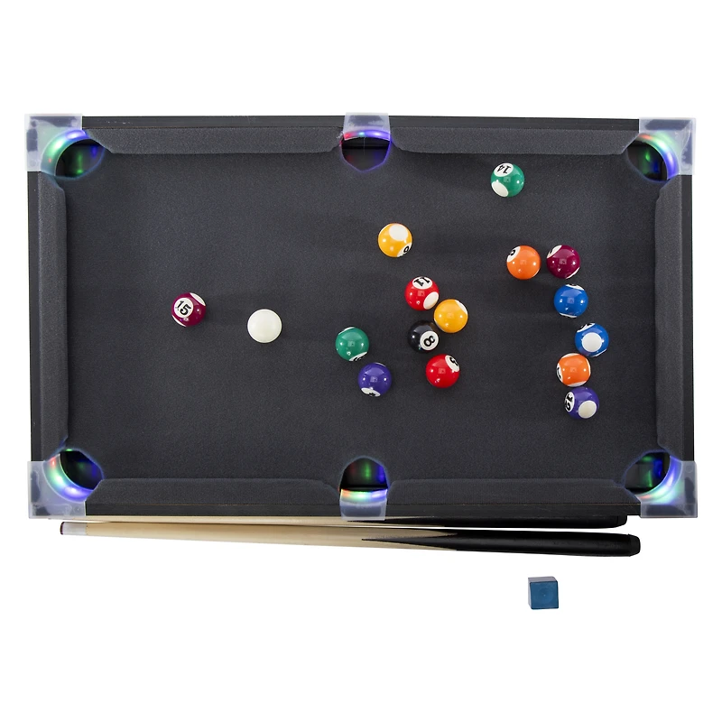 tabletop light up pool table 20in x 12in