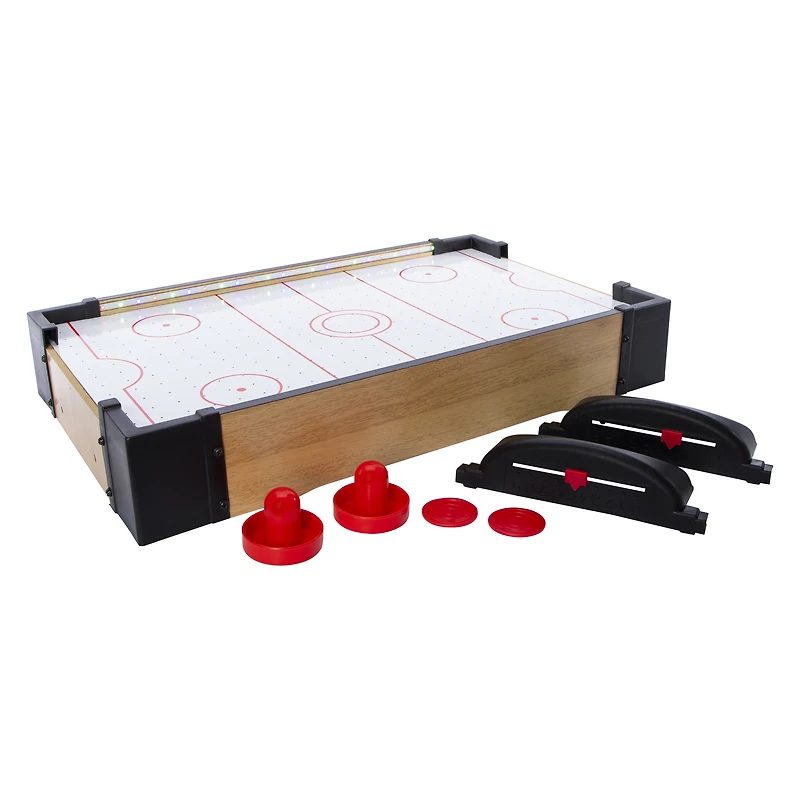 tabletop light up air hockey game 22.8in x 12in