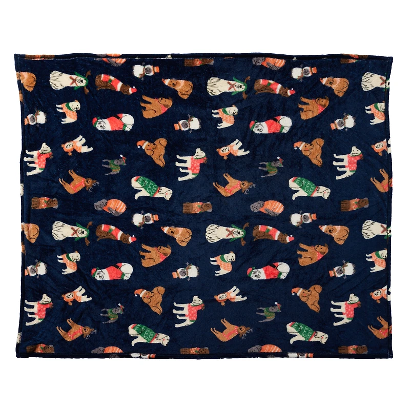Holiday Dogs Blanket 50in x 60in